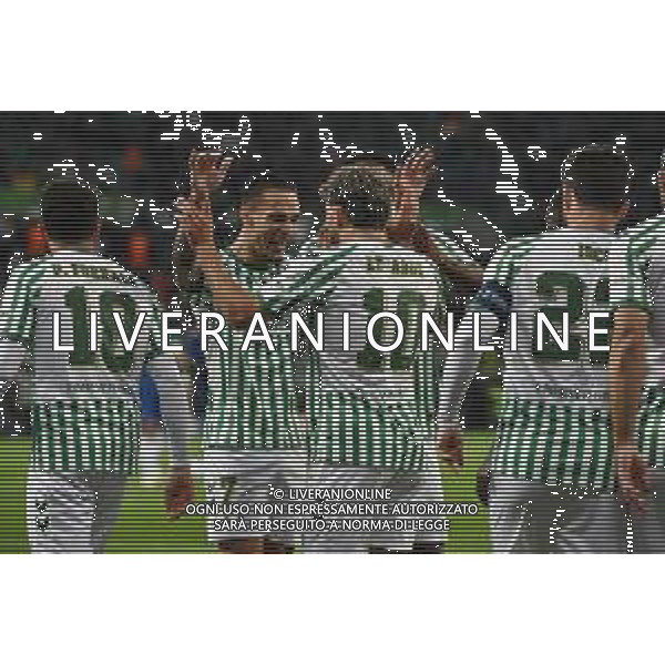 TVRG Real Betis vs Chelsea nella foto giocatori Real Betis esultanza dopo il gol dell\'1 a 0 Wroclaw (POL) 28-05-2025 Stadio municipale - Tarczynski Arena UEFA Conference League - finale foto Roberto Garavaglia/Agenzia Aldo Liverani sas
