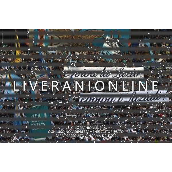 TVEM May 25, 2025 Roma, Italy - SS Lazio vs US Lecce - Italian soccer serie A 2024/25 - Olympic Stadium. In the pic: Supporters of S.S. Lazio ©TVEM Emmanuele Mastrodonato - AGENZIA ALDO LIVERANI SAS