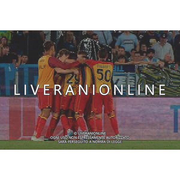TVEM May 25, 2025 Roma, Italy - SS Lazio vs US Lecce - Italian soccer serie A 2024/25 - Olympic Stadium. In the pic: Lassana Coulibaly of US Lecce celebrates after scoring a goal with teammates ©TVEM Emmanuele Mastrodonato - AGENZIA ALDO LIVERANI SAS