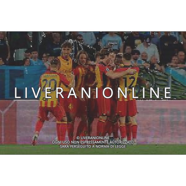 TVEM May 25, 2025 Roma, Italy - SS Lazio vs US Lecce - Italian soccer serie A 2024/25 - Olympic Stadium. In the pic: Lassana Coulibaly of US Lecce celebrates after scoring a goal with teammates ©TVEM Emmanuele Mastrodonato - AGENZIA ALDO LIVERANI SAS