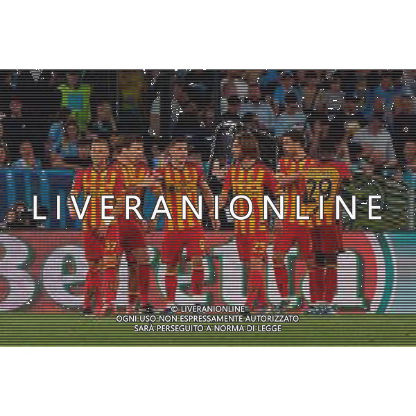 TVEM May 25, 2025 Roma, Italy - SS Lazio vs US Lecce - Italian soccer serie A 2024/25 - Olympic Stadium. In the pic: Lassana Coulibaly of US Lecce celebrates after scoring a goal with teammates ©TVEM Emmanuele Mastrodonato - AGENZIA ALDO LIVERANI SAS