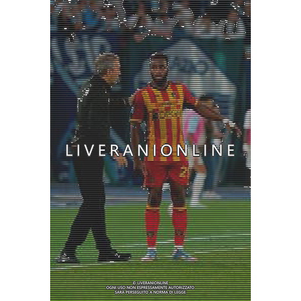 TVEM May 25, 2025 Roma, Italy - SS Lazio vs US Lecce - Italian soccer serie A 2024/25 - Olympic Stadium. In the pic: coach Marco Giampaolo of US Lecce and Lassana Coulibaly of US Lecce ©TVEM Emmanuele Mastrodonato - AGENZIA ALDO LIVERANI SAS