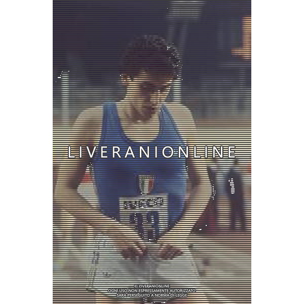 DIAP-RETROSPETTIVA ROBERTO RIBAUD ATLETA NELLA FOTO ROBERTO RIBAUD NELL\'ANNO 1982 AG ALDO LIVERANI SAS