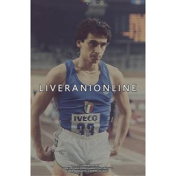 DIAP-RETROSPETTIVA ROBERTO RIBAUD ATLETA NELLA FOTO ROBERTO RIBAUD NELL\'ANNO 1982 AG ALDO LIVERANI SAS