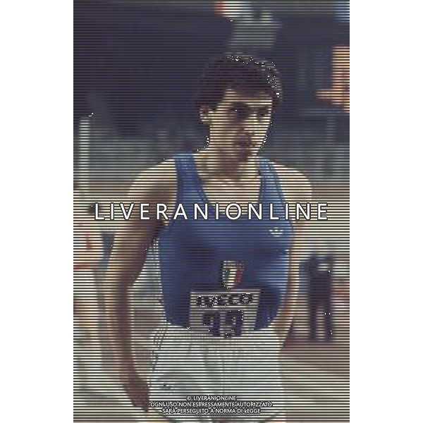 DIAP-RETROSPETTIVA ROBERTO RIBAUD ATLETA NELLA FOTO ROBERTO RIBAUD NELL\'ANNO 1982 AG ALDO LIVERANI SAS