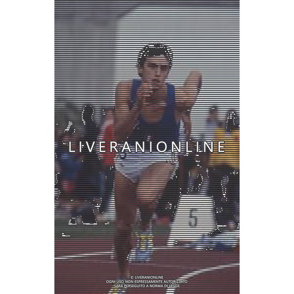 DIAP-RETROSPETTIVA ROBERTO RIBAUD ATLETA NELLA FOTO ROBERTO RIBAUD NELL\'ANNO 1982 AG ALDO LIVERANI SAS