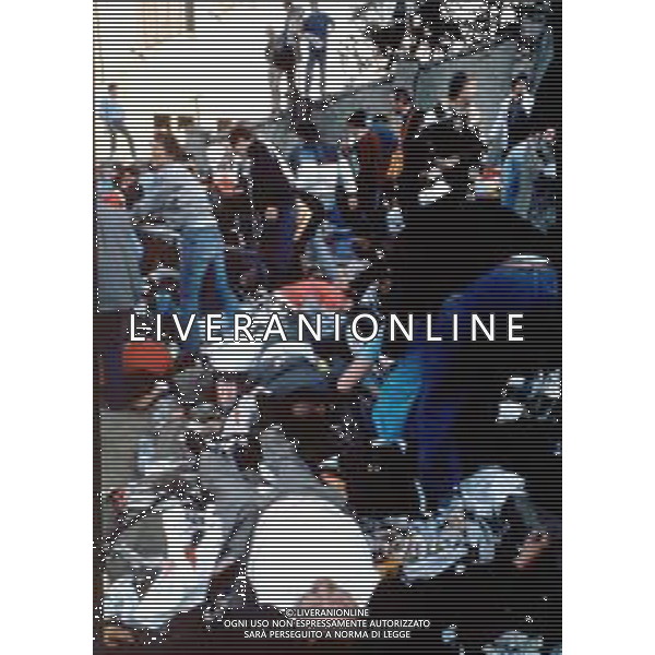 FINALE DI COPPA CAMPIONI JUVENTUS-LIVERPOOL A BRUXELLES STADIO HEYSEL 29/05/1985 NELLA FOTO LA TRAGEDIA CON TRENTANOVE VITTIME AGENZIA GIOVANNI LIVERANI-ALDO LIVERANI S A S