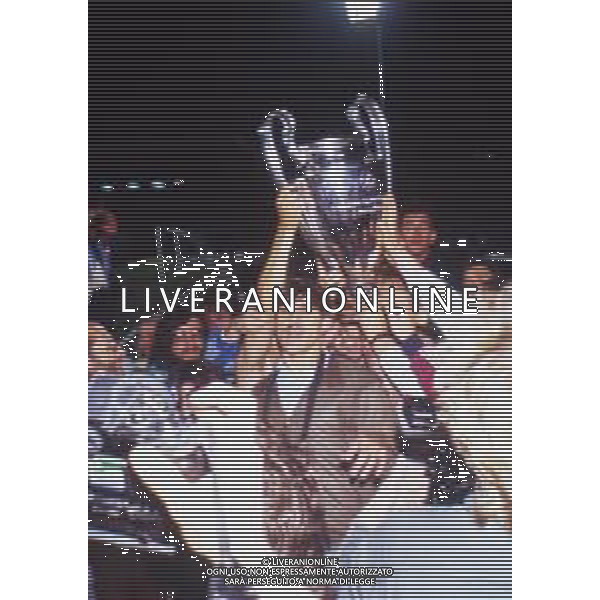 29-05-1985 STADIO HEYSEL FINALE DI COPPA DEI CAMPIONI JUVENTUS LIVERPOOL NELLA FOTO LA JUVENTUS VINCE LA COPPA DEI CAMPIONI AG ALDO LIVERANI SAS