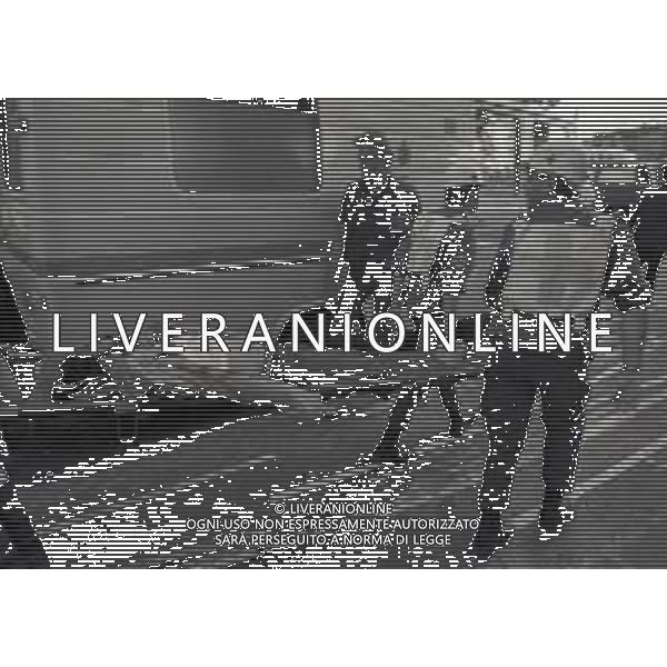 29-05-1985 STADIO HEYSEL FINALE DI COPPA DEI CAMPIONI JUVENTUS LIVERPOOL NELLA FOTO INCIDENTI PRIMA DELLA PARTITA CON LA MORTE DI 39 TIFOSI AG ALDO LIVERANI SAS