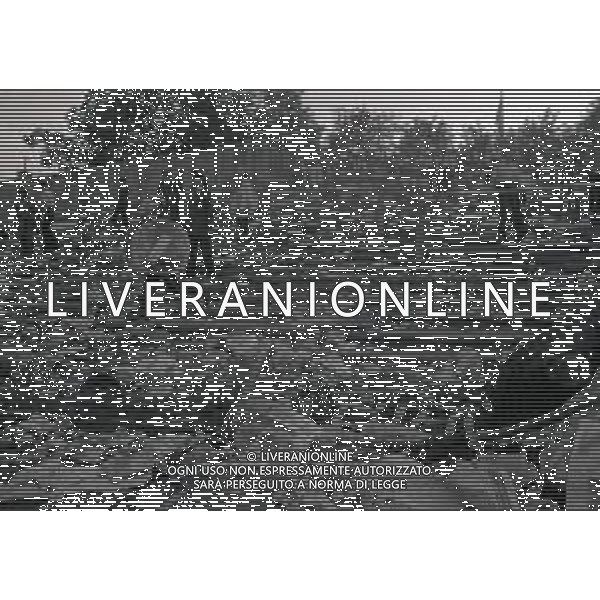 29-05-1985 STADIO HEYSEL FINALE DI COPPA DEI CAMPIONI JUVENTUS LIVERPOOL NELLA FOTO INCIDENTI PRIMA DELLA PARTITA CON LA MORTE DI 39 TIFOSI AG ALDO LIVERANI SAS
