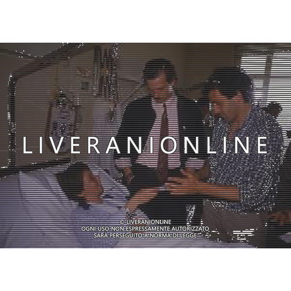 La strage dell\'Heysel fu una tragedia avvenuta il 29 maggio 1985, poco prima dell\'inizio della finale di Coppa dei Campioni di calcio tra Juventus e Liverpool allo stadio Heysel di Bruxelles MELLA FOTO STEFANO TACCONI E MICHEL PLATINI IN VISITA AI FERITI AG ALDO LIVERANI SAS
