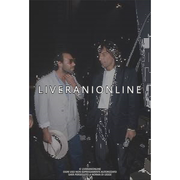 DIAP-RETROSPETTIVA ANTONELLO VENDITTI CANTANTE NELLA FOTO ANTONELLO VENDITTI A SAINT VINCENT ESTATE NELL\'ANNO 1983 CON CLAUDIO CECCHETTO AG ALDO LIVERANI SAS