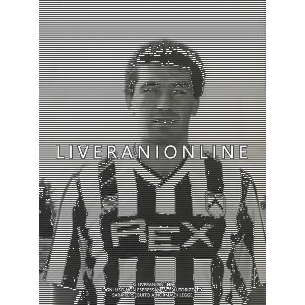 ST-RETROSPETTIVA ZANNONI DAVIDE CALCIATORE NELLA FOTO DAVIDE ZANNONI CON LA MAGLIA DELL\'UDINESE CALCIO AG ALDO LIVERANI SAS