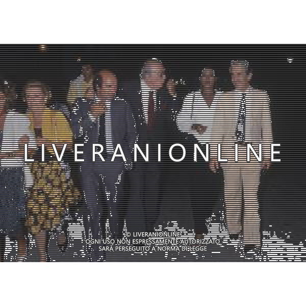 DIAP-RETROSPETTIVA GIULIETTA MASINA ATTRICE NELLA FOTO GIULIETTA MASINA CON FEDERICO FELLIBI FRANCO CRSTALDI E ZEUDI ARAYA A VENEZIA NELL\'ANNO 1983 AG ALDO LIVERANI SAS