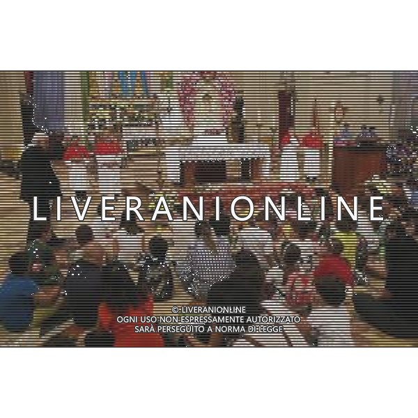 IMOLA 31 05 2025 CHIESA DI SAN CASSIANO MADONNA DEL PIRATELLO FIORITA dei bambini insieme al vescovo Giovanni ©SANNA - AGENZIA ALDO LIVERANI SAS