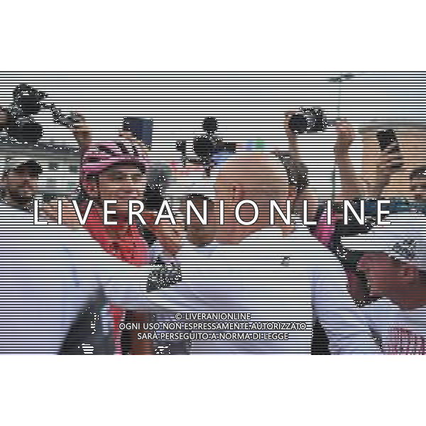 31-05-2025 Giro D\'italia; Tappa 20 Verres - Sestriere; 2025, Uae Team Emirates - Xrg; Del Toro Romero, Isaac; Gianetti, Mauro; Sestriere; ©SIROTTI - AGENZIA ALDO LIVERANI SAS