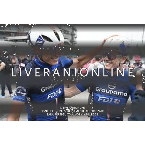 31-05-2025 Giro D\'italia; Tappa 20 Verres - Sestriere; 2025, Groupama - Fdj; Germani, Lorenzo; Gaudu, David; Sestriere; ©SIROTTI - AGENZIA ALDO LIVERANI SAS