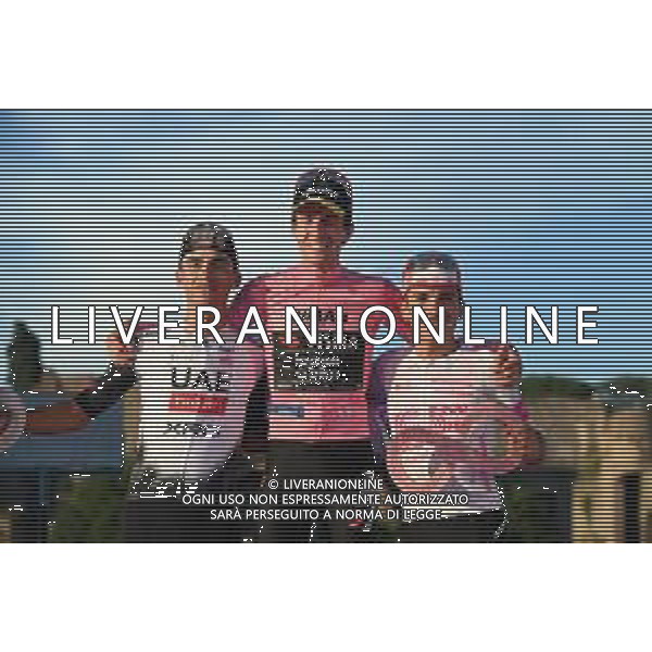 01-06-2025 Giro D\'italia; Tappa 21 Roma - Roma; 2025, Visma - Lease A Bike; 2025, Uae Team Emirates - Xrg; 2025, Ef Education - Easypost; Yates, Simon; Del Toro Romero, Isaac; Carapaz Antonio, Richard Antonio; Roma; ©SIROTTI - AGENZIA ALDO LIVERANI SAS