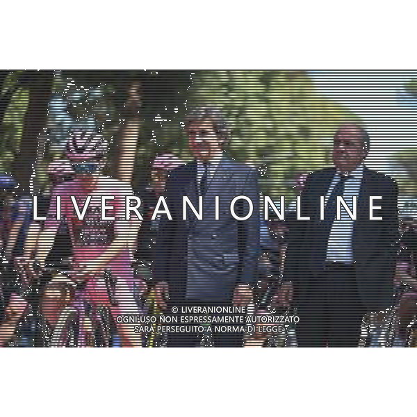 01-06-2025 Giro D\'italia; Tappa 21 Roma - Roma; 2025, Visma - Lease A Bike; Yates, Simon; Cairo, Urbano; Vegni, Mauro; Roma; ©SIROTTI - AGENZIA ALDO LIVERANI SAS