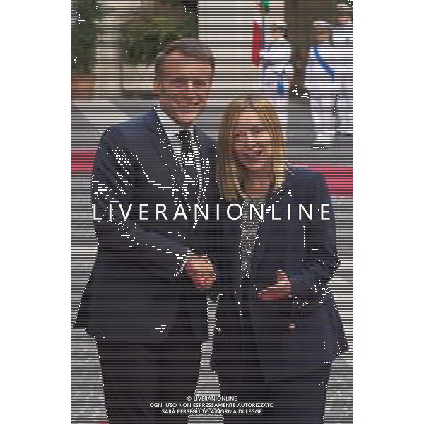 Roma - 03 Giugno 2025 Il Primo Ministro Italiano, Giorgia Meloni, incontra a Palazzo Chigi il Presidente della Repubblica Francese Emmanuel Macron Nella Foto: Giorgia Meloni, Emmanuel Macron  Andrea Bracaglia - AGENZIA ALDO LIVERANI SAS