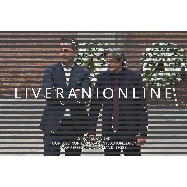 TVRG Funerale Pellegrini nella foto Riccardo Ferri SX e Alessandro Bianchi DX Milano 04-06-2025 Funerale di Ernesto Pellegrini presso la Basilica di Sant\'Ambrogio foto Roberto Garavaglia/Agenzia Aldo Liverani sas
