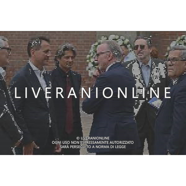 TVRG Funerale Pellegrini nella foto da SX Riccardo Ferri, Alessandro Bianchi e Karl Heinz Rumenigge Milano 04-06-2025 Funerale di Ernesto Pellegrini presso la Basilica di Sant\'Ambrogio foto Roberto Garavaglia/Agenzia Aldo Liverani sas