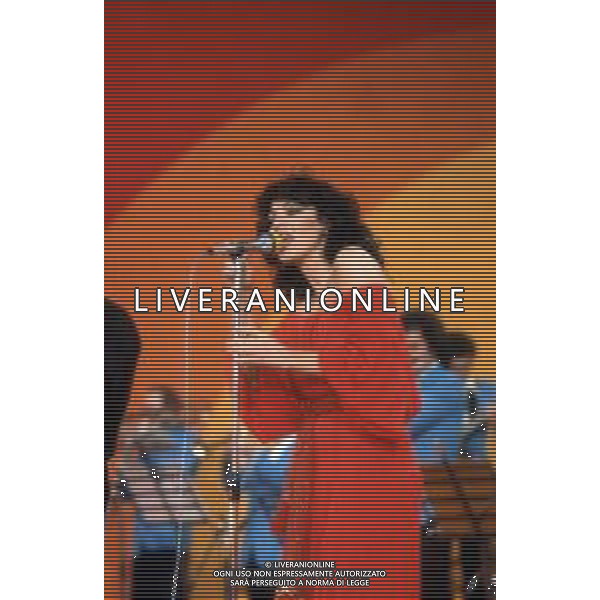 DIAP-RETROSPETTIVA DORA MORONI CANTANTE E PRESENTATRICE TELEVISIVA NELLA FOTO DORA MORONI AL FESTIVAL DI SANREMO NELL\'ANNO 1978 AG ALDO LIVERANI SAS