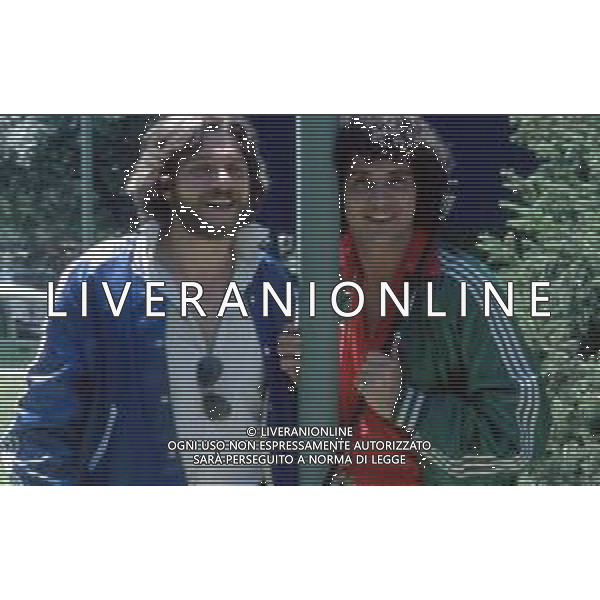 DIAP-RETROSPETTIVA PATRICK HERNANDEZ CANTANTE NELLA FOTO PATRCK HERNANDEZ NELL\'ANNO 1979 CON HERVE THOLANCE AG ALDO LIVERANI SAS