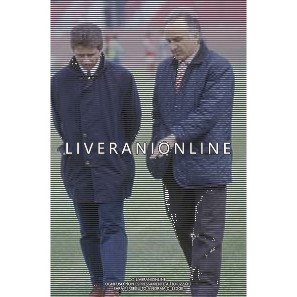 DIAP-RETROSPETTIVA UGO TOMEAZZI ALLENATORE MANTOVA CALCIO NELLA FOTO UGO TOMEAZZI ALLENATORE MANTOVA CALCIO NELL\'ANNO 1992-1994 CON BENIAMINO VIGNOLA AG ALDO LIVERANI SAS