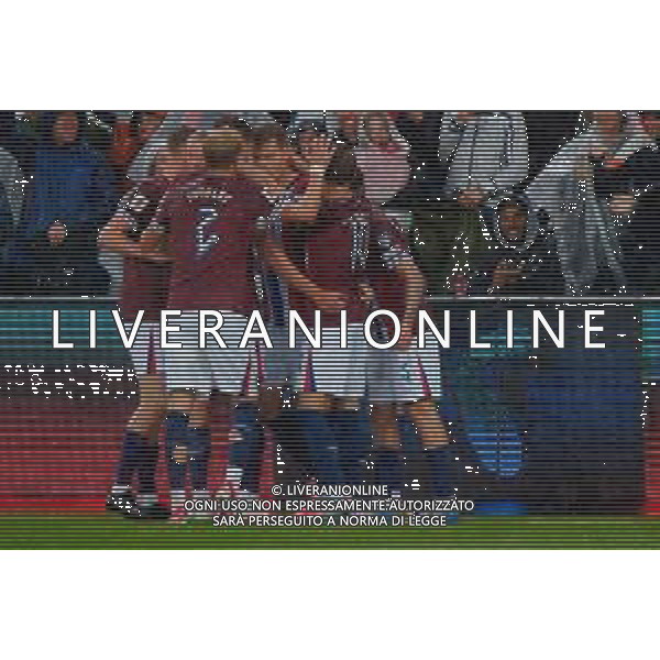 TVEM June 06, 2025 Oslo, Norway - Norway vs Italy - FIFA World Cup 2026 European Qualifier - Ullevaal Stadion. In the pic: Alexander Sorloth of Norway celebrates after scoring a goal with teammates ©Emmanuele Mastrodonato - AGENZIA ALDO LIVERANI SAS