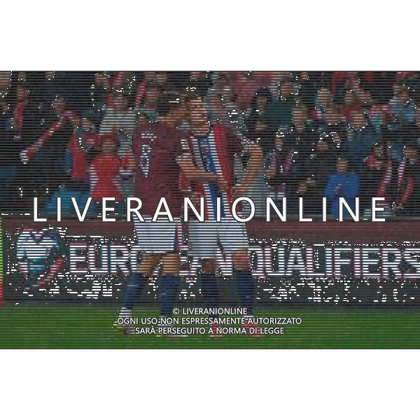 TVEM June 06, 2025 Oslo, Norway - Norway vs Italy - FIFA World Cup 2026 European Qualifier - Ullevaal Stadion. In the pic: Sander Berge of Norway and Alexander Sorloth of Norway ©Emmanuele Mastrodonato - AGENZIA ALDO LIVERANI SAS