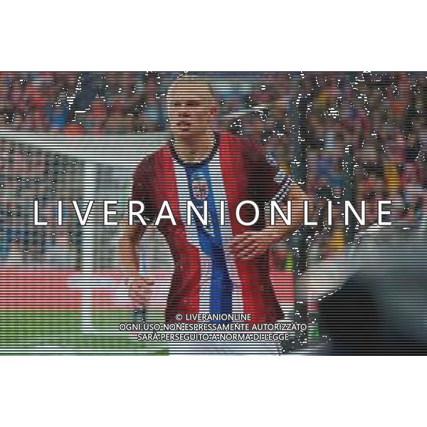 TVEM June 06, 2025 Oslo, Norway - Norway vs Italy - FIFA World Cup 2026 European Qualifier - Ullevaal Stadion. In the pic: Erling Haaland of Norway celebrates after scoring a goal ©Emmanuele Mastrodonato - AGENZIA ALDO LIVERANI SAS