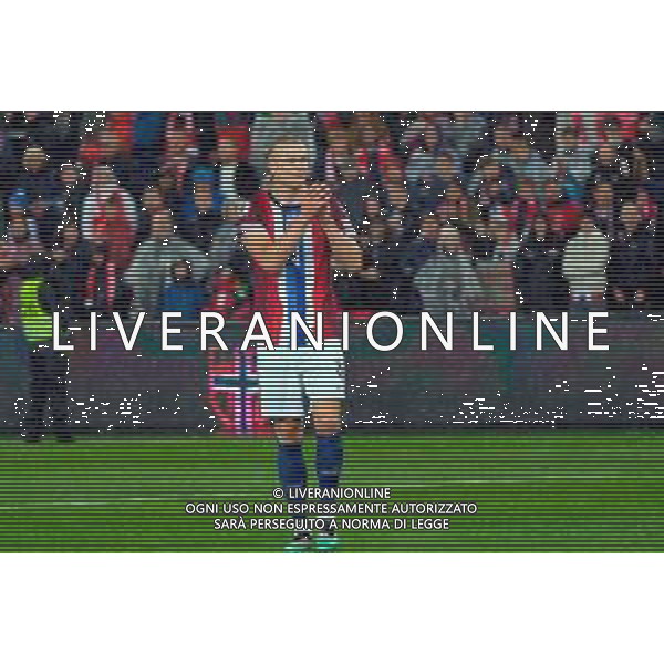 TVEM June 06, 2025 Oslo, Norway - Norway vs Italy - FIFA World Cup 2026 European Qualifier - Ullevaal Stadion. In the pic: Erling Haaland of Norway applauds fans foto emmanuele mastrodonato-ag aldo liverani sas