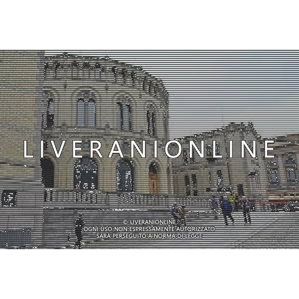 TVRG Panoramiche Oslo nella foto Stortinget il palazzo del Parlamento Norvegese Oslo 06-06-2025 Panoramiche e luoghi simbolo della città di Oslo foto Roberto Garavaglia/Agenzia Aldo Liverani sas