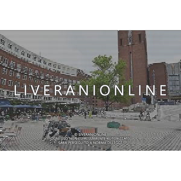 TVRG Panoramiche Oslo nella foto Fridtjof Nansens plass dove si trova il municipio Oslo 06-06-2025 Panoramiche e luoghi simbolo della città di Oslo foto Roberto Garavaglia/Agenzia Aldo Liverani sas