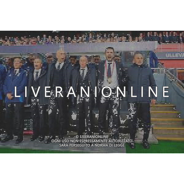 TVEM June 06, 2025 Oslo, Norway - Norway vs Italy - FIFA World Cup 2026 European Qualifier - Ullevaal Stadion. In the pic: Luciano Spalletti head coach of Italy, Italy Head of Delegation Gianluigi Buffon, coach of Italy Marco Domenichini foto emmanuele mastrodonato-ag aldo liverani sas