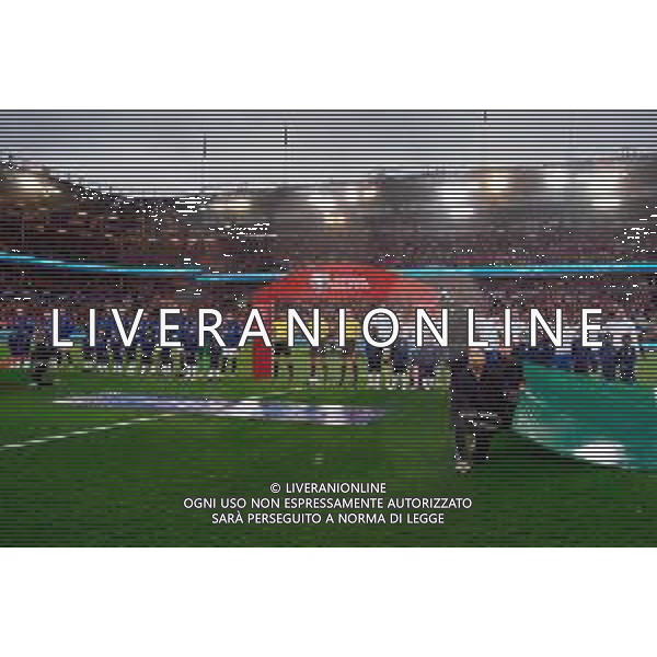 TVEM June 06, 2025 Oslo, Norway - Norway vs Italy - FIFA World Cup 2026 European Qualifier - Ullevaal Stadion. In the pic: Norway and Italy teams lined up foto emmanuele mastrodonato-ag aldo liverani sas