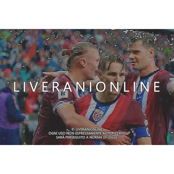 TVEM June 06, 2025 Oslo, Norway - Norway vs Italy - FIFA World Cup 2026 European Qualifier - Ullevaal Stadion. In the pic: Erling Haaland of Norway celebrates after scoring a goal with teammates foto emmanuele mastrodonato-ag aldo liverani sas