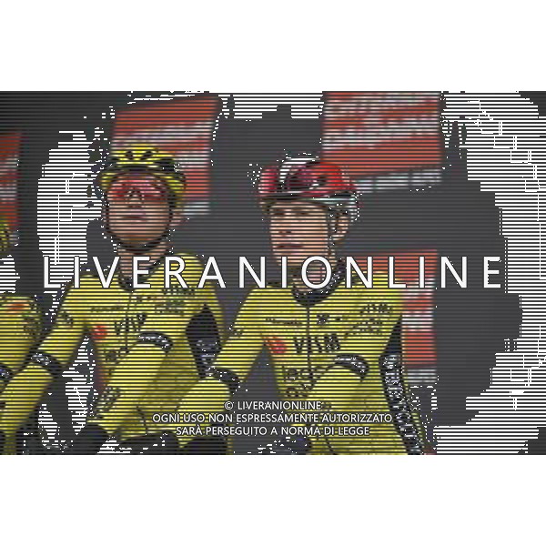 08-06-2025 Criterium Du Dauphine Libere; Tappa 01 Domerat - Montlucon; 2025, Visma - Lease A Bike; Vingegaard, Jonas; Kuss, Sepp; Domerat; ©SIROTTI - AGENZIA ALDO LIVERANI SAS