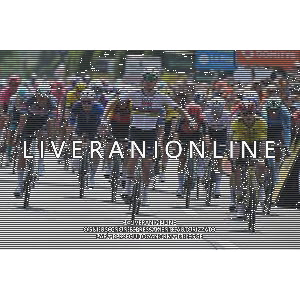 08-06-2025 Criterium Du Dauphine Libere; Tappa 01 Domerat - Montlucon; 2025, Uae Team Emirates - Xrg; 2025, Visma - Lease A Bike; Pogacar, Tadej; Vingegaard, Jonas; Montlucon; ©SIROTTI - AGENZIA ALDO LIVERANI SAS