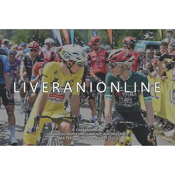 09-06-2025 Criterium Du Dauphine Libere; Tappa 02 Premilhat - Issoire; 2025, Uae Team Emirates - Xrg; 2025, Visma - Lease A Bike; Pogacar, Tadej; Vingegaard, Jonas; Premilhat; ©SIROTTI - AGENZIA ALDO LIVERANI SAS