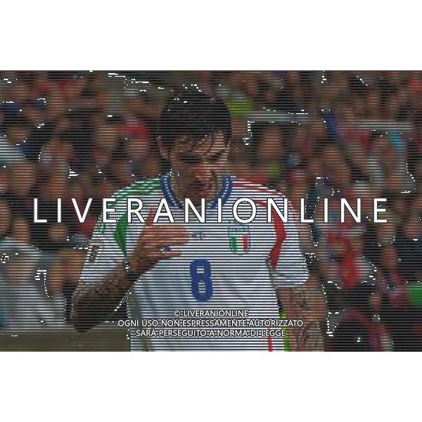 TVEM June 06, 2025 Oslo, Norway - Norway vs Italy - FIFA World Cup 2026 European Qualifier - Ullevaal Stadion. In the pic: Sandro Tonali of Italy ©TVEM Emmanuele Mastrodonato - AGENZIA ALDO LIVERANI SAS