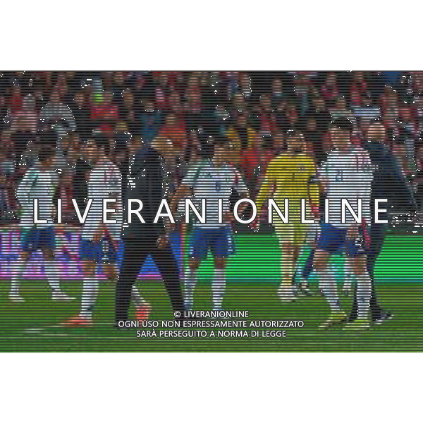 TVEM June 06, 2025 Oslo, Norway - Norway vs Italy - FIFA World Cup 2026 European Qualifier - Ullevaal Stadion. In the pic: Luciano Spalletti head coach of Italy and the Italy players disappointed ©TVEM Emmanuele Mastrodonato - AGENZIA ALDO LIVERANI SAS
