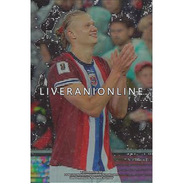 TVEM June 06, 2025 Oslo, Norway - Norway vs Italy - FIFA World Cup 2026 European Qualifier - Ullevaal Stadion. In the pic: Erling Haaland of Norway celebrates the victory ©TVEM Emmanuele Mastrodonato - AGENZIA ALDO LIVERANI SAS