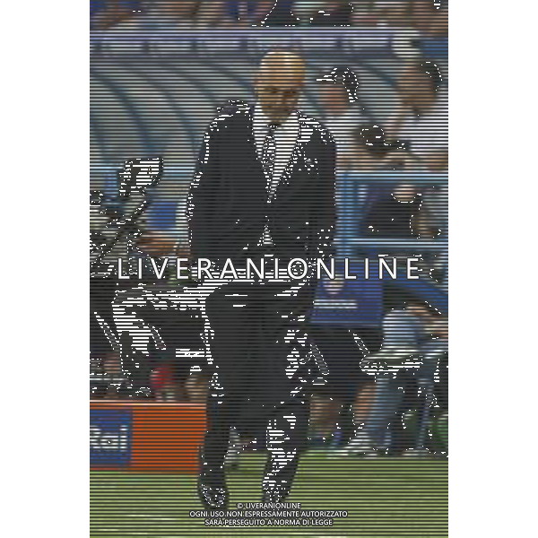 Luciano Spalletti Head Coach of Italy expresses disappointment during Italy vs Moldova, European Qualifier, 2nd group match, game at Mapei Stadium - Città del Tricolore in Reggio nell\'Emilia (RE), Italy, on June 09, 2025. (Photo by Davide Casentini)- AGENZIA ALDO LIVERANI SAS