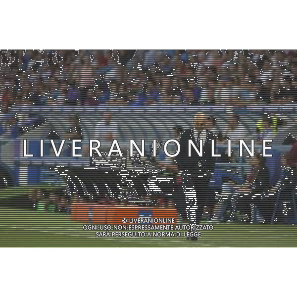 Luciano Spalletti Head Coach of Italy expresses disappointment during Italy vs Moldova, European Qualifier, 2nd group match, game at Mapei Stadium - Città del Tricolore in Reggio nell\'Emilia (RE), Italy, on June 09, 2025. (Photo by Davide Casentini)- AGENZIA ALDO LIVERANI SAS