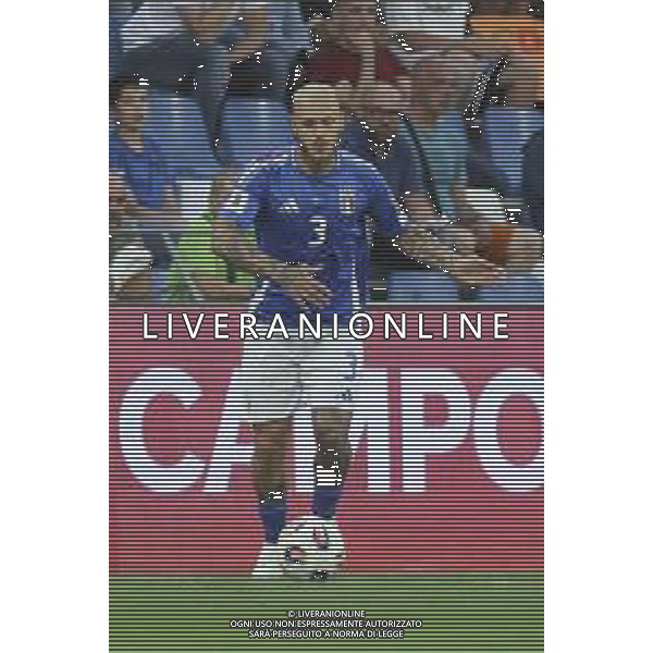 Federico Dimarco of Italy play the ball during Italy vs Moldova, European Qualifier, 2nd group match, game at Mapei Stadium - Città del Tricolore in Reggio nell\'Emilia (RE), Italy, on June 09, 2025. (Photo by Davide Casentini)- AGENZIA ALDO LIVERANI SAS