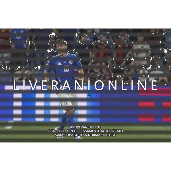 Giacomo Raspadori of Italy celebrates after scoring during Italy vs Moldova, European Qualifier, 2nd group match, game at Mapei Stadium - Città del Tricolore in Reggio nell\'Emilia (RE), Italy, on June 09, 2025. (Photo by Davide Casentini)- AGENZIA ALDO LIVERANI SAS