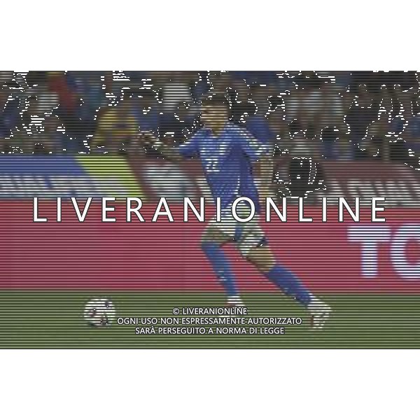 Giovani Di Lorenzo of Italy play the ball during Italy vs Moldova, European Qualifier, 2nd group match, game at Mapei Stadium - Città del Tricolore in Reggio nell\'Emilia (RE), Italy, on June 09, 2025. (Photo by Davide Casentini)- AGENZIA ALDO LIVERANI SAS