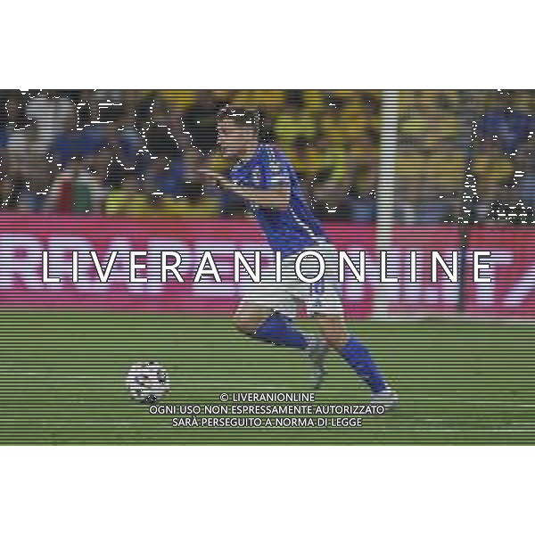 Nicolo’ Barella of Italy play the ball during Italy vs Moldova, European Qualifier, 2nd group match, game at Mapei Stadium - Città del Tricolore in Reggio nell\'Emilia (RE), Italy, on June 09, 2025. (Photo by Davide Casentini)- AGENZIA ALDO LIVERANI SAS